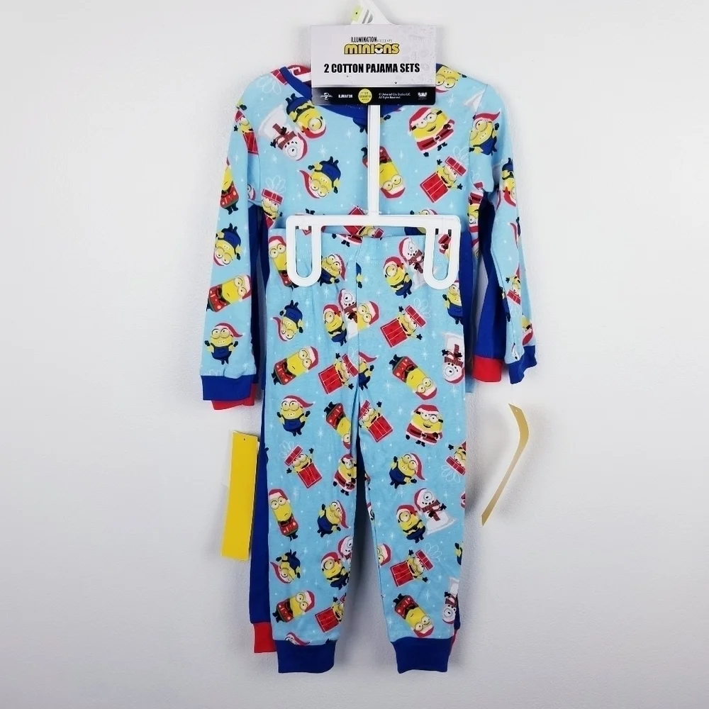 Minions 4-Piece Christmas Pajama Set NWT size 4